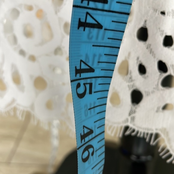 Alfani Bright White Lace Sleeveless Midi Dress with Round Neck - Picture 4 of 5